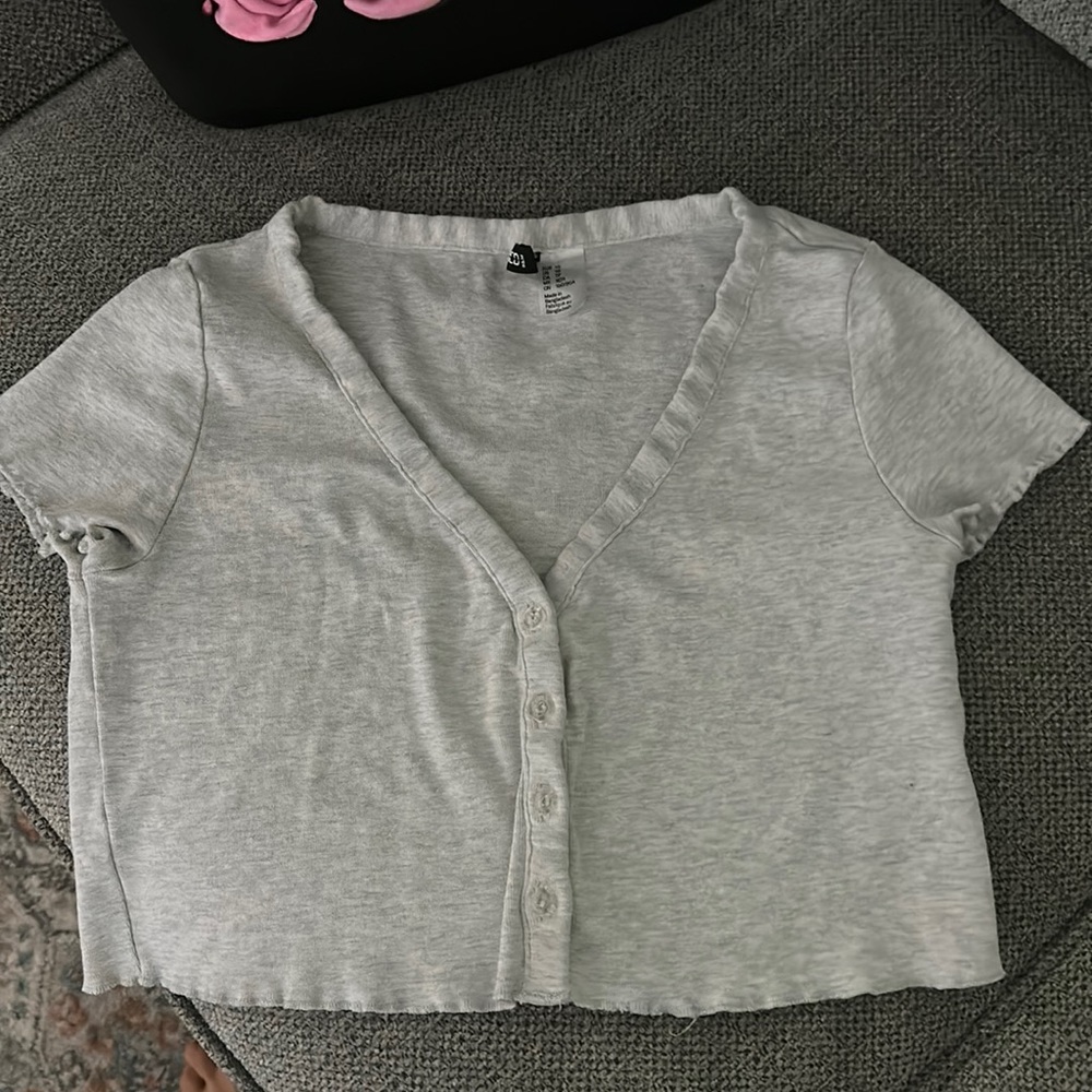 Cropped button up shirt